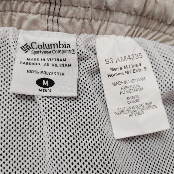 Columbia Swim Trunk Shorts Mens Medium Blue Slash Pockets  Drawstring Vintage - Picture 3 of 3